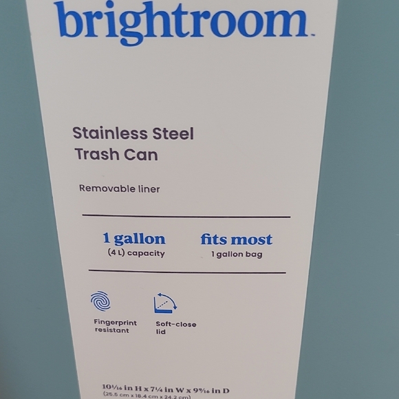 Brightroom Stainless Steel Trash Can - Blue - Picture 2 of 7